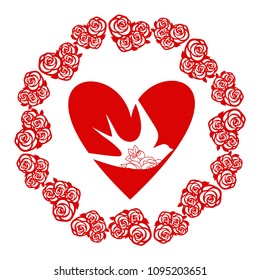 vector hearts. set for wedding and valentine design