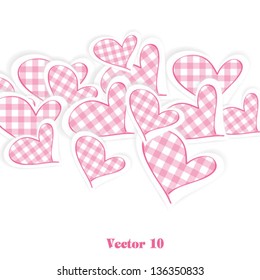 vector hearts set for wedding and valentine design