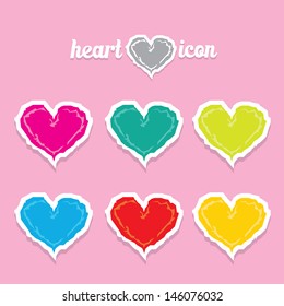 vector hearts set for wedding and valentine design. heart icon set