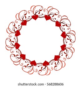vector hearts set for wedding and valentine design