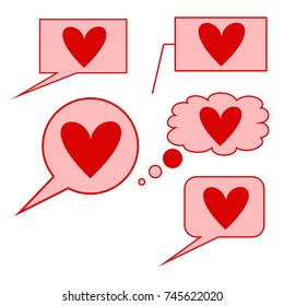 
vector hearts set for wedding and valentine design
