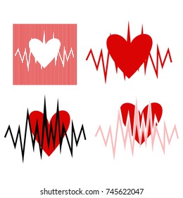 
vector hearts set for wedding and valentine design
