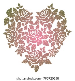 vector hearts. set for wedding and valentine design
