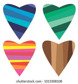 Vector hearts for Valentine's day card.