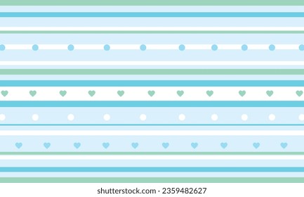 Vector hearts valentines and stripes background