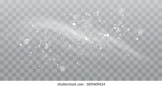 Vector heavy snowfall, snowflakes in different shapes and forms. Snow flakes, snow background. Falling Christmas