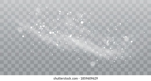 Vector heavy snowfall, snowflakes in different shapes and forms. Snow flakes, snow background. Falling Christmas