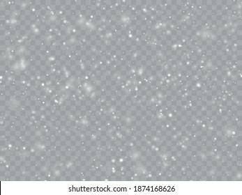 Nevada vectorial pesada, copos de nieve de diferentes formas y formas. Escamas de nieve, fondo de nieve. La Navidad en decadencia