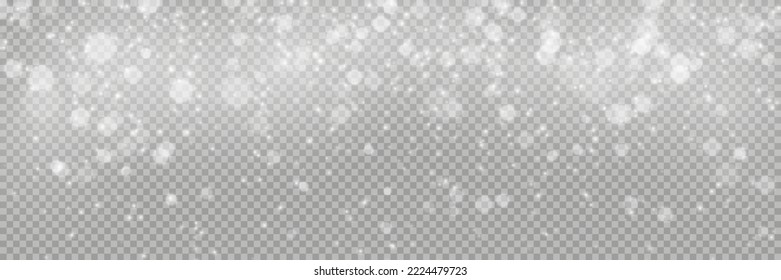 Vector heavy snowfall, snowflakes in different shapes and forms. Snow flakes, snow background. Falling Christmas. Stock royalty free vector illustration. PNG