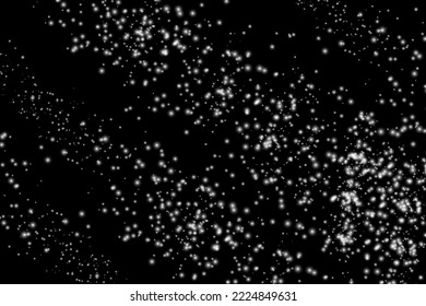Nevada vectorial pesada, copos de nieve de diferentes formas y formas.