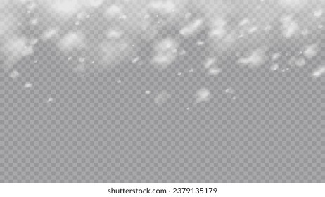 Vector heavy snowfall, snowflakes in different shapes and forms. Snow flakes, snow background. Falling Christmas.  Stock royalty free vector illustration. PNG