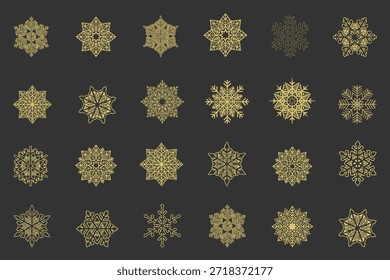 Vector heavy snowfall, snowflakes in different shapes and forms. Snow flakes, snow background. Stock royalty free vector illustration. Snow falling, winter, snowflake icon, icon set, vector, illustration, pattern. 