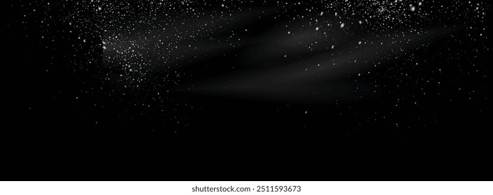 Vector heavy snowflakes winter snowfall background