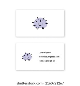 Vector hedgehog in bold line style