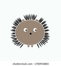 erizo vectorial. héroe de caricatura para niños. animal para tarjetas e invitaciones.