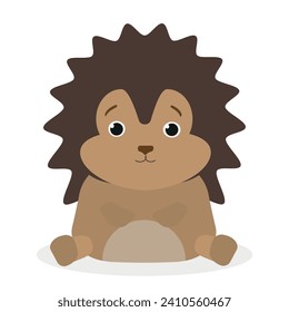 Vector hedgehog. Carácter animal lindo. Diseño de dibujos animados mínimos. Adecuado para aplicaciones y animación.
