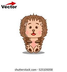 Vector hedgehog. Cute  hedgehog cartoon ilustrations