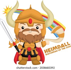 A Vector Of Heimdall From Norse Mythology 