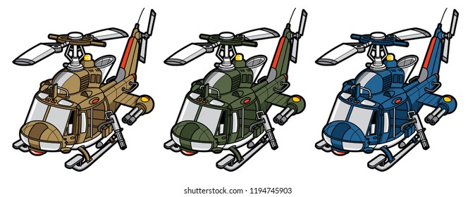 Vector Helicopter Cartoon Art