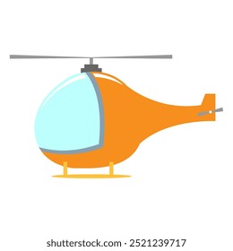 Vector Helicopter Flat Design Illustration