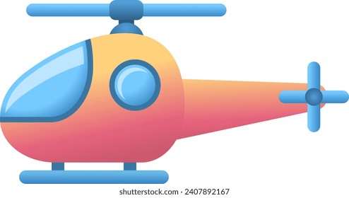 vector of a helicopter. means of transportation