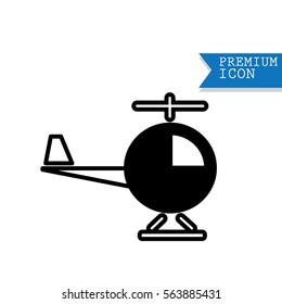 Vector - helicopter sign icon
