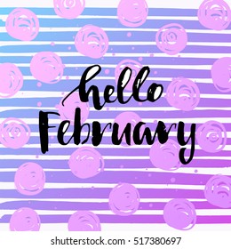 vector hello  February poster 