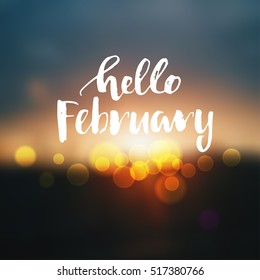 vector hello  February poster 