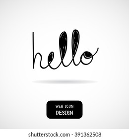 Vector Hello Hand Drawn Lettering