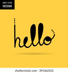 Vector Hello Hand Drawn Lettering