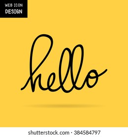 Vector Hello. Lettering. Calligraphy Great For Any Use.