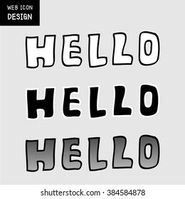 Vector Hello. Lettering. Calligraphy Great For Any Use.