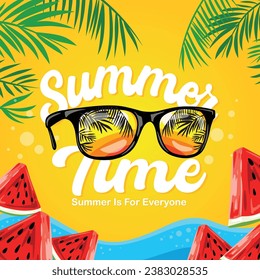 Vector vector hello summer holiday illustration