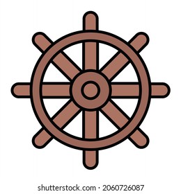 Vector Helm Filled Outline Icon Design
