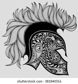 Vector helmet of Achilles