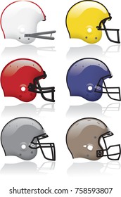 Vector helmet with facemask evolution