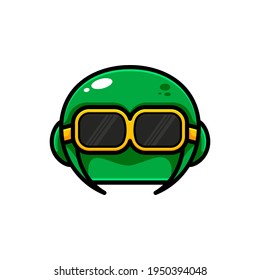 vector helmet illustration design. The helmet design with an outline is suitable for stickers, icons, mascots, logos, clip art, and other graphic purposes