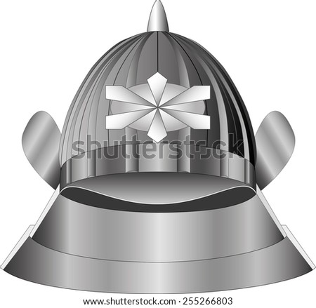 vector helmet samurai illustration