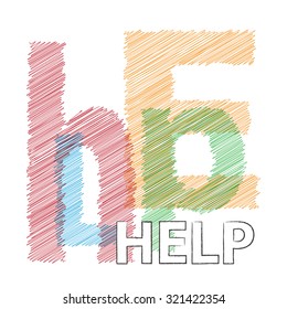 Vector Help. Broken text scrawled