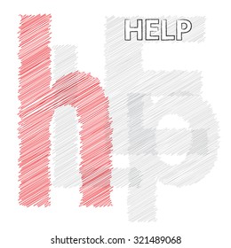 Vector Help. Broken text scrawled