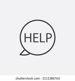 Vector Help icon design for design project.