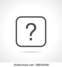 Vector Help Icon in Outline Style. Vector Help Icon with border 