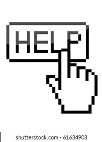 Vector "help" sign