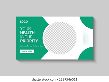 Vector helth related social media post design