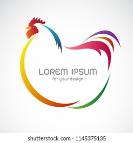 Vector of a hen design on white background. Farm Animals. Easy editable layered vector illustration.