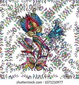 Vector Henna style. Seamless ornament print. Ethnic Mandala towel. Can be used for greeting business card background, coloring book, backdrop, textile. Border Indian floral Paisley patten.