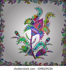 Vector Henna tattoo style. Can be used for textile, greeting card, coloring book, phone case print. Indian floral paisley medallion pattern. Ethnic Mandala ornament.