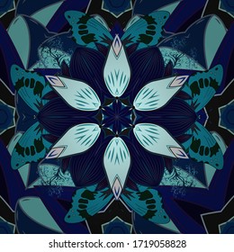 Vector Henna tattoo style. Can be used for textile, greeting card, coloring book, phone case print. Ethnic Mandala ornament. Indian floral paisley medallion pattern.