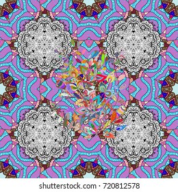 Vector Henna tattoo style. Can be used for textile, greeting card, coloring book, phone case print. Indian floral paisley medallion pattern. Ethnic Mandala ornament.