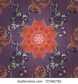 Vector Henna tattoo style. Can be used for textile, greeting card, coloring book, phone case print. Indian floral paisley medallion pattern. Ethnic Mandala ornament.